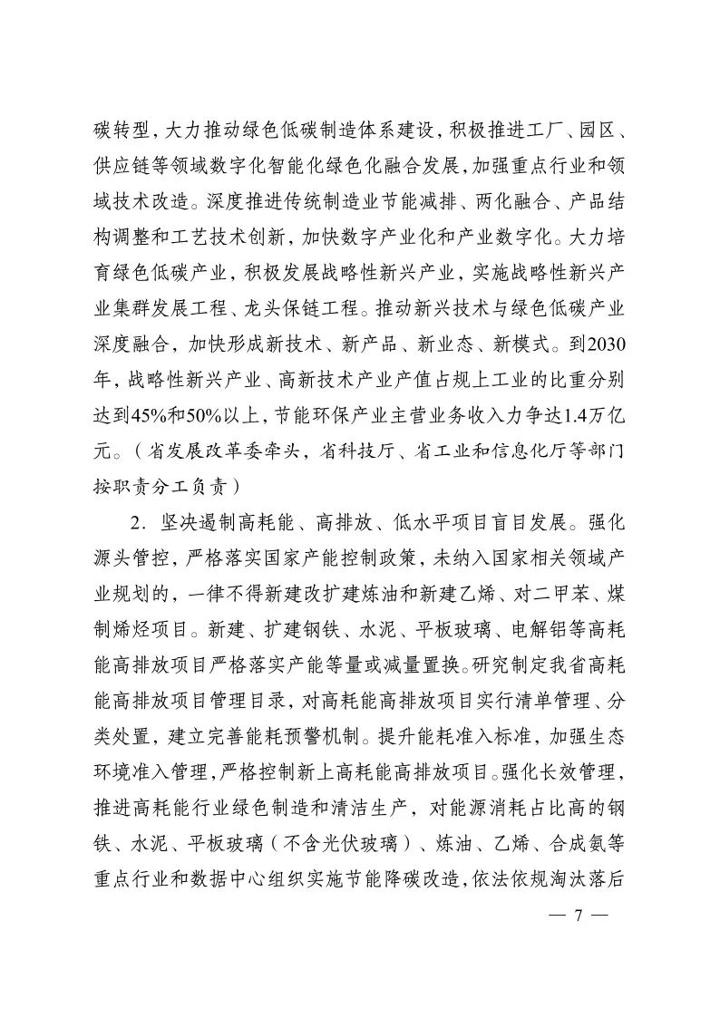 《江蘇省碳達(dá)峰實(shí)施方案》印發(fā) 實(shí)施“碳達(dá)峰八大專項(xiàng)行動(dòng)”